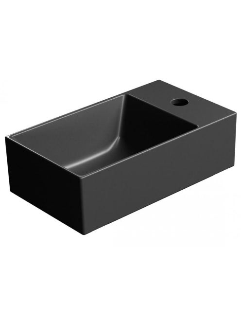 Sapho GSI KUBE X kézmosó 40x23 cm, matt fekete 9484126 - Für